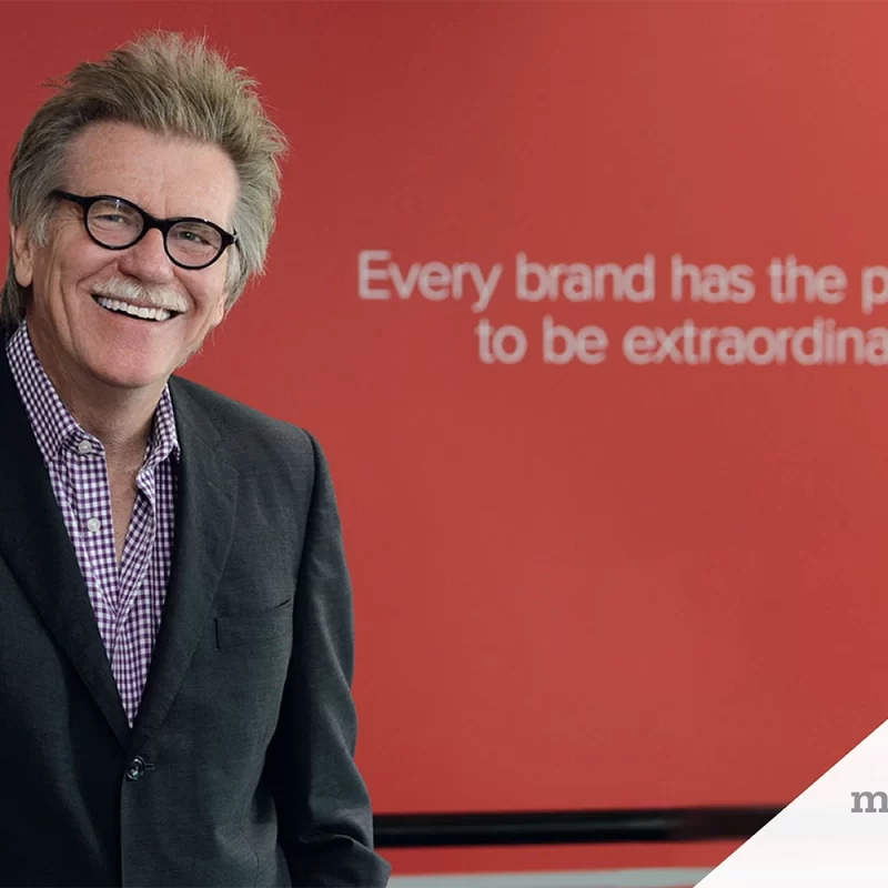 Jerry Kathman in front of quote "Every brand has the potential to be extraordinary."